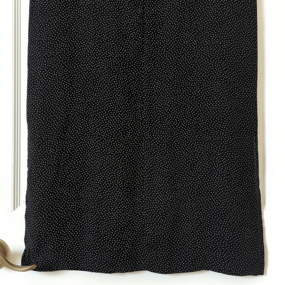 Pendleton Y2K Vintage Spotted High Waisted Side Slit Midi Skirt Black White 10 - Picture 12 of 12